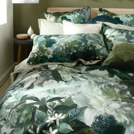 Printed Floral Jungle Bedding 100% Cotton Satin Percale TC230