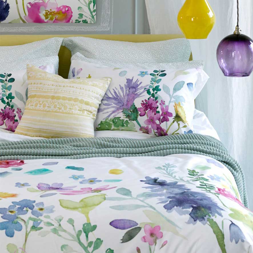 Printed Meadow Bedding 100% Cotton Satin Percale TC230