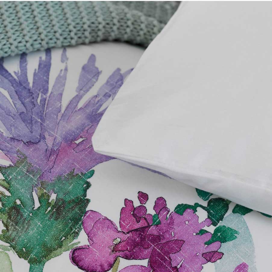 Printed Meadow Bedding 100% Cotton Satin Percale TC230